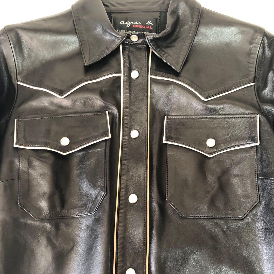 agnes b special アニエスべー レザー ウエスタン ジャケット