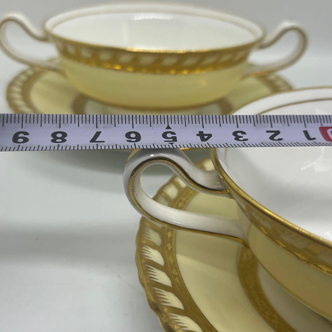 アンティーク ミントン ダブルハンドル カップ&ソーサー ゴールド ペア