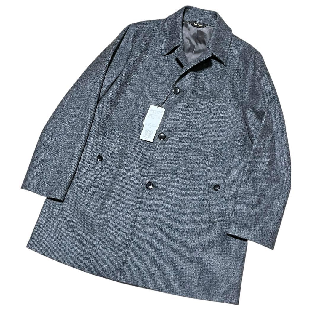 未使用 定価9.9万円 ポールスチュアート ウールカシミヤコート 48
