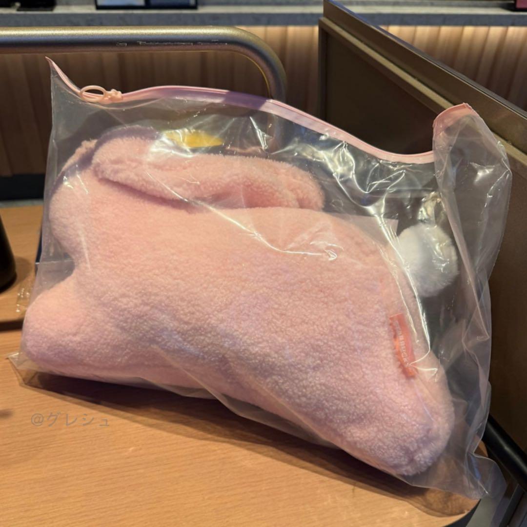 【韓国限定】スターバックス ラブバニー クッションブランケット 2way