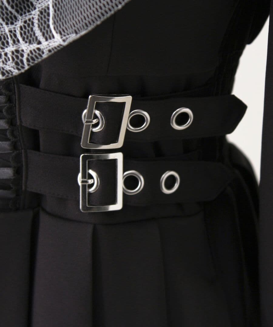 新品★ディアマイラブ 十字架クモレーススタッズベルトセーラーワンピース