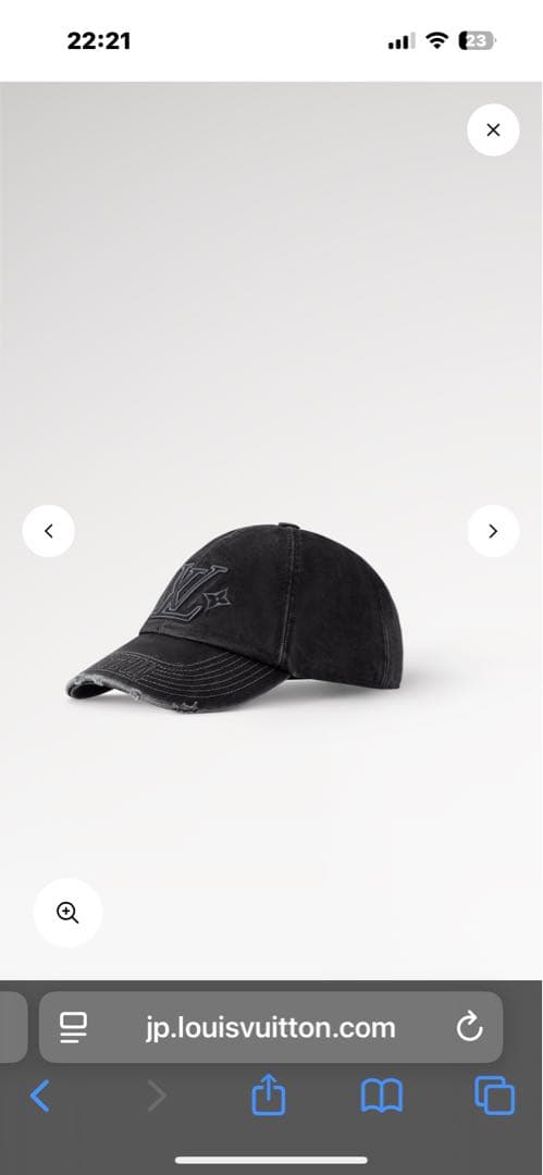 LOUIS VUITTON ダークグレー キャップ