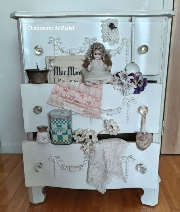 フレンチドロワー　フランスアンティーク　フレンチチェスト　シャビー　引き出し