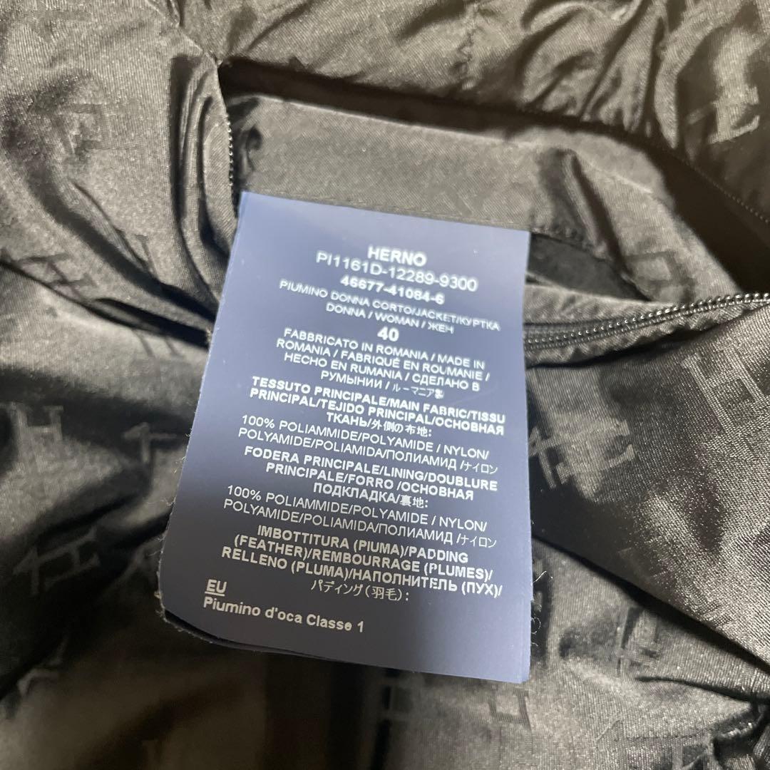 Herno フード付きダウンジャケット 黒