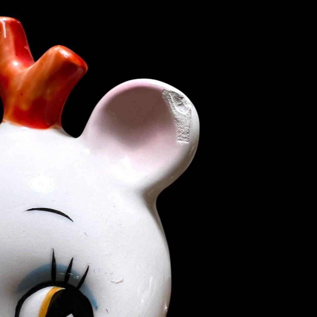 【限界価格！】《入手困難》昭和レトロ 内藤ルネ 陶器製バンビ親子セット 置物