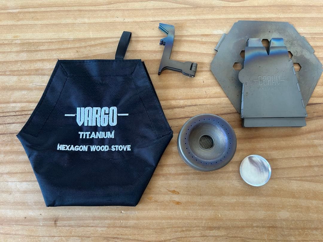 VARGO ヘキサゴンウッドストーブ チタン製&アルコールストーブ