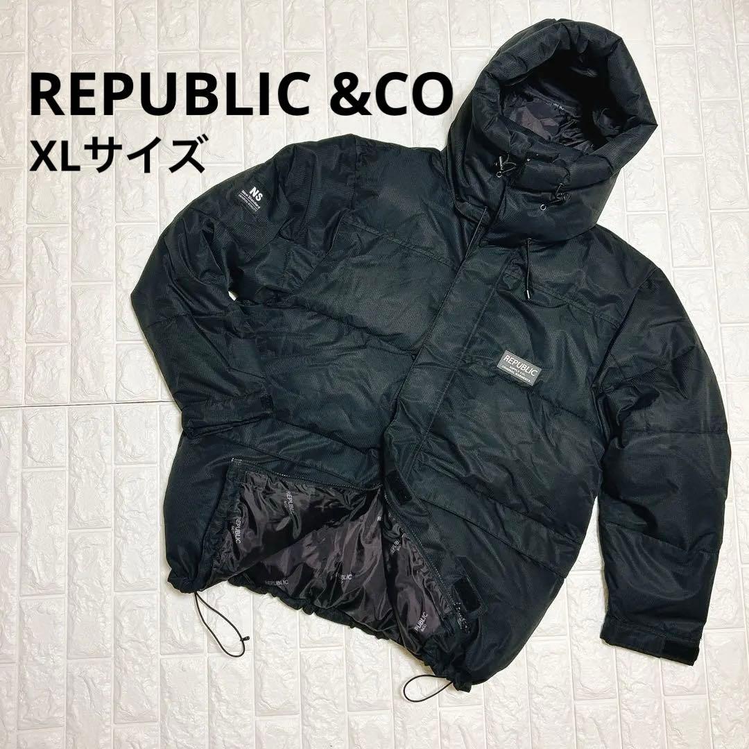 REPUBLIC &CO リパブリック ダウンジャケット ブラック XL メンズ