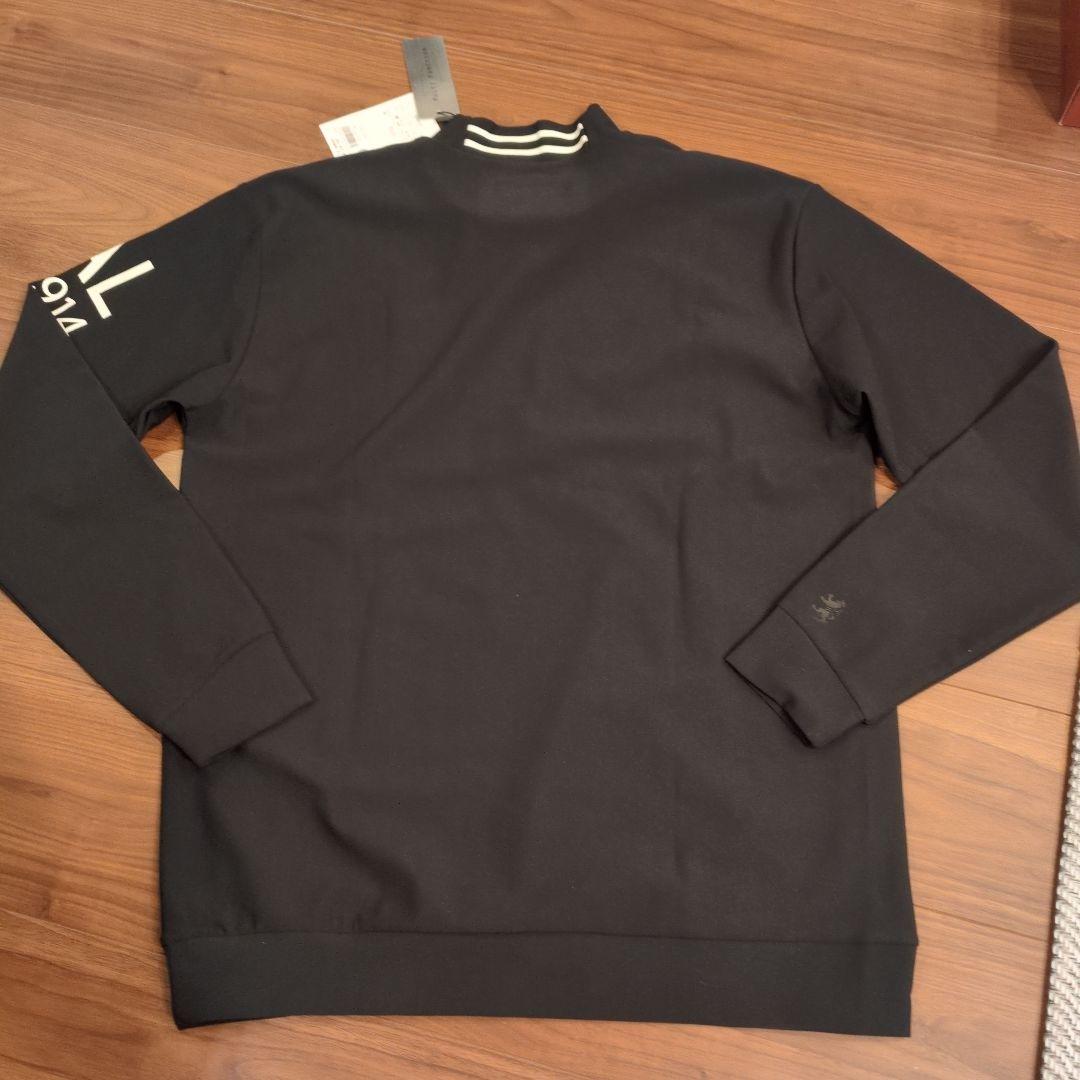 【新品】アドミラルゴルフ メンズ 長袖モックネックシャツ М黒