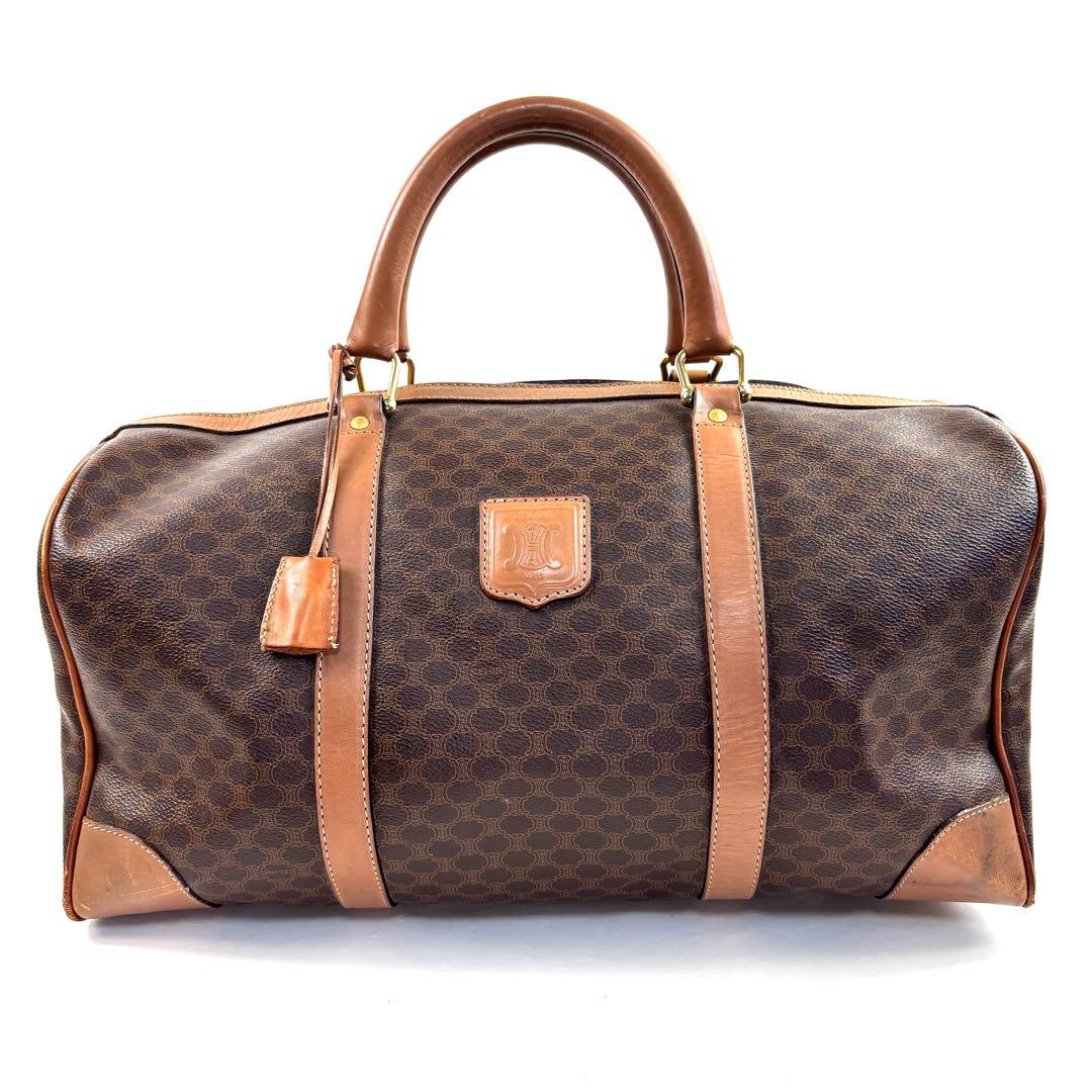 CELINE ブラウンレザーボストンバッグ