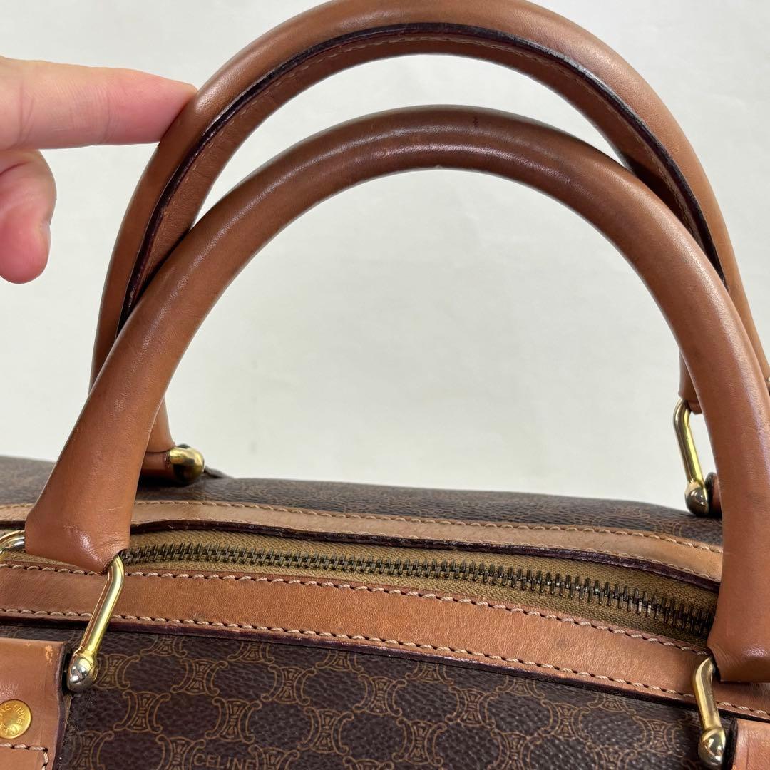 CELINE ブラウンレザーボストンバッグ