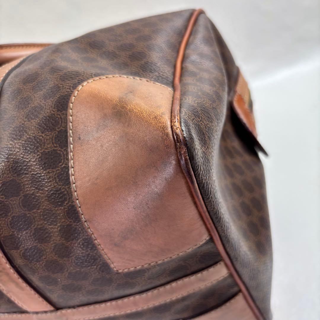 CELINE ブラウンレザーボストンバッグ