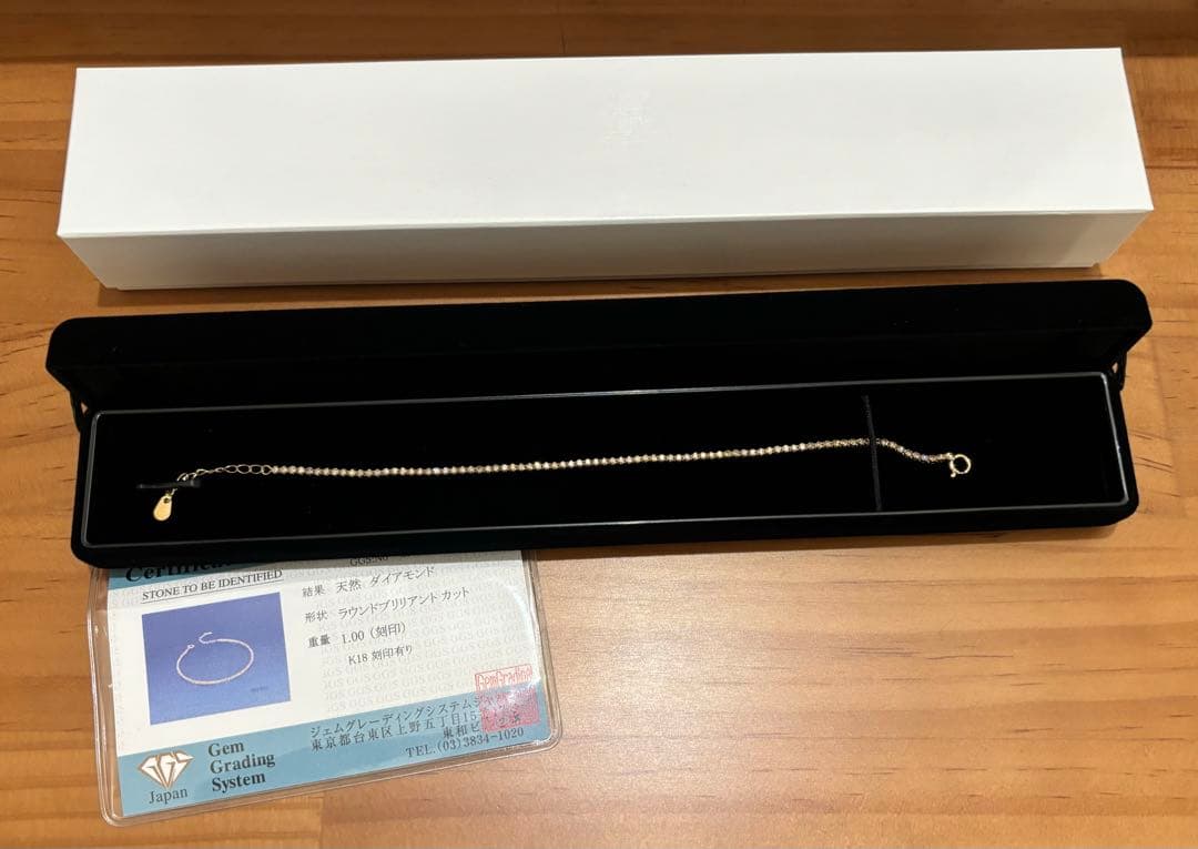 A*a様 【GGSカード鑑別書付】 K18 天然ダイヤモンド 計1ct テニスブ