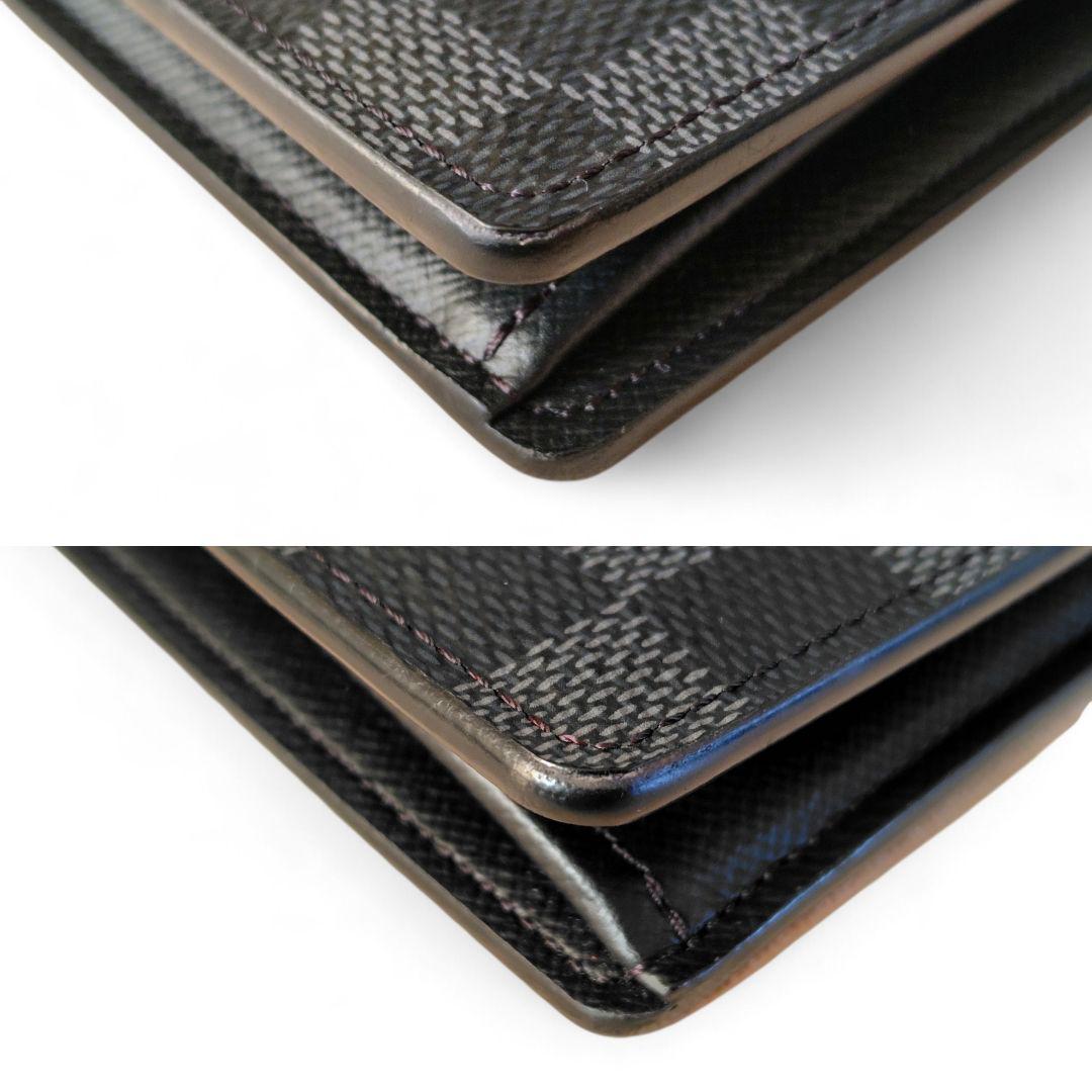 ぽ*ゃ様 ルイヴィトン ダミエグラフィット ポルトフォイユ・ブラザ 二つ折り長財