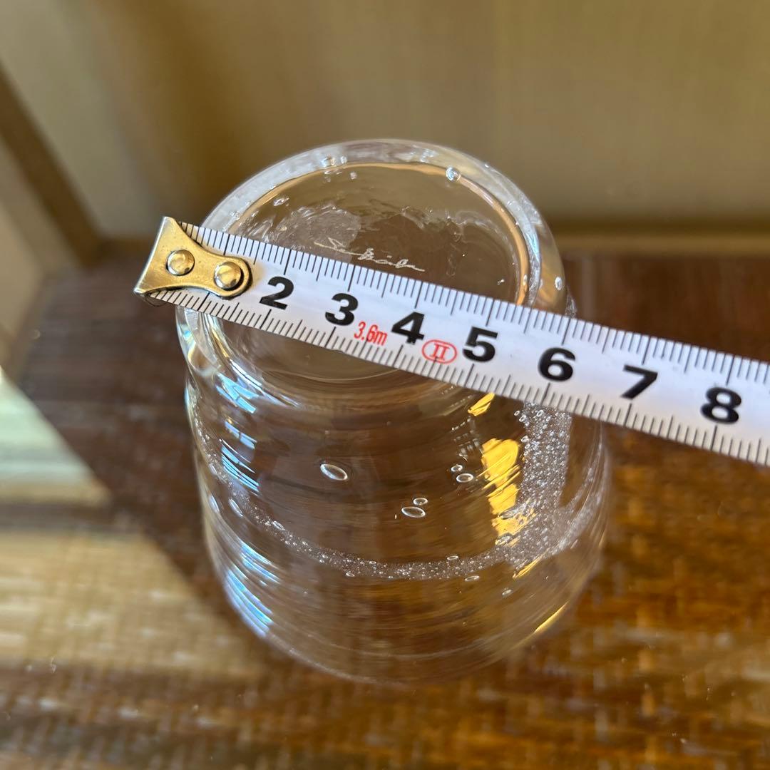 新品◆101荒川尚也　そばちょこ&型徳利大　泡ガラス３点セット　晴耕社ガラス工房