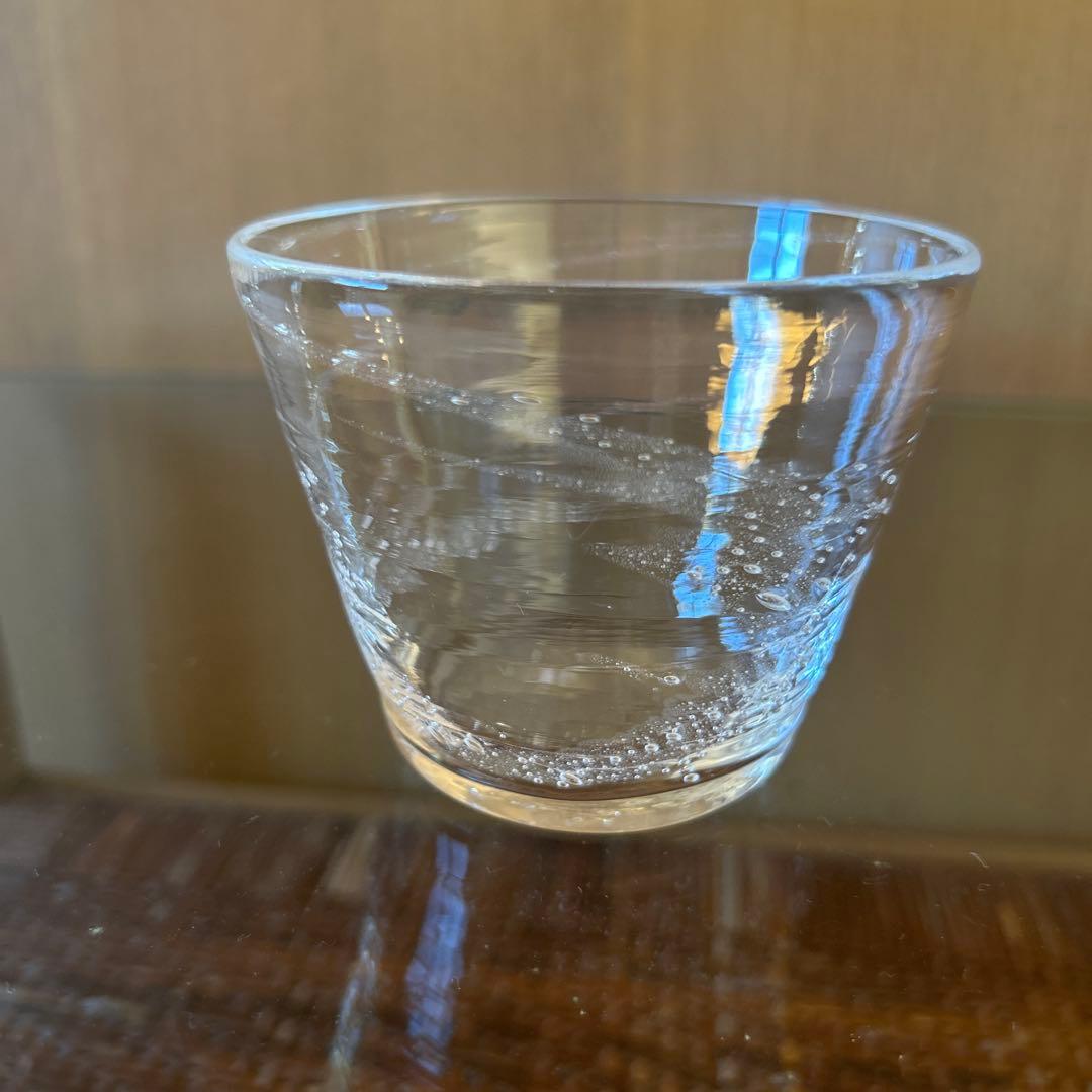 新品◆101荒川尚也　そばちょこ&型徳利大　泡ガラス３点セット　晴耕社ガラス工房