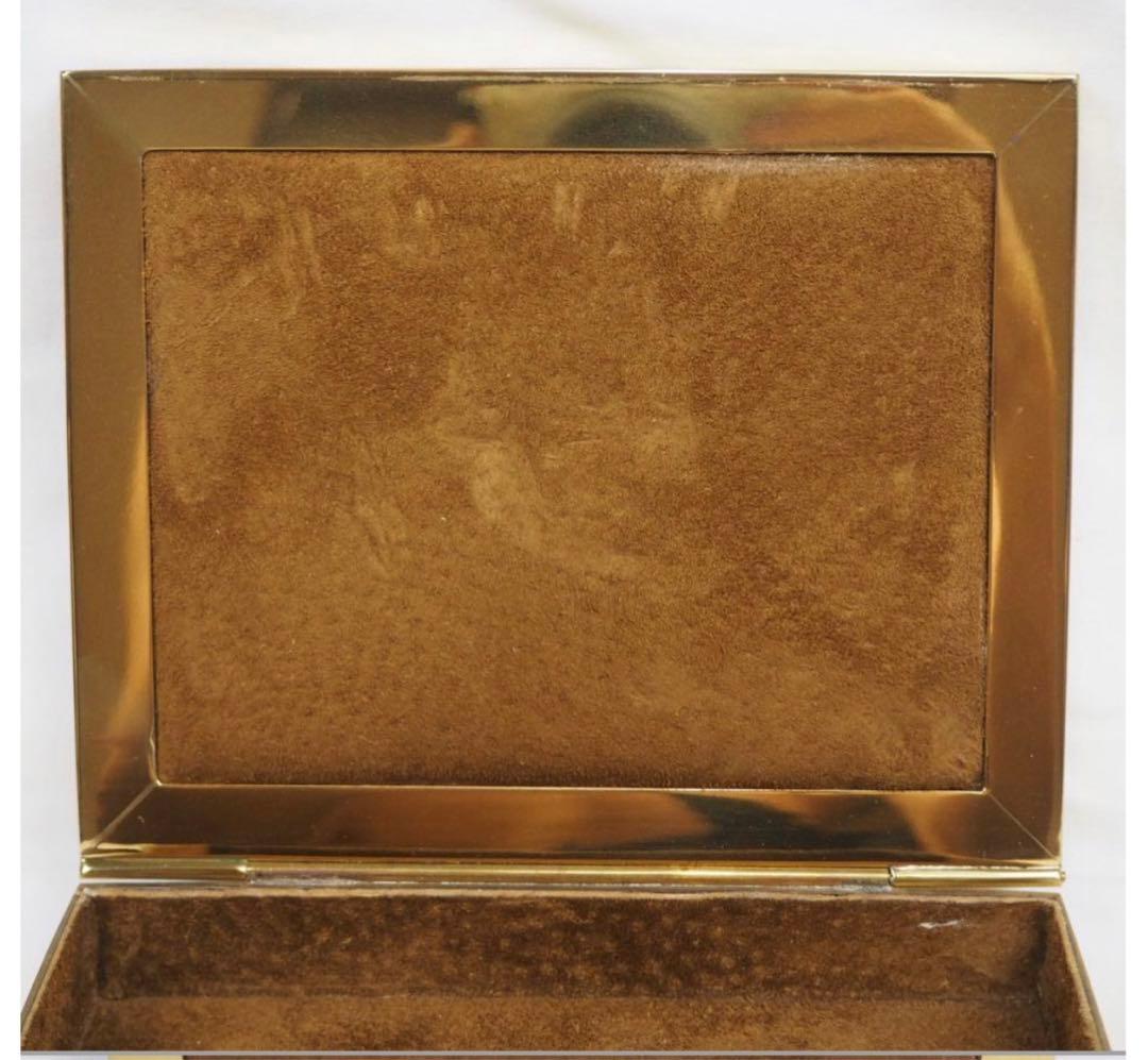 送料無料 ブラジル　石細工金鍍金宝石箱