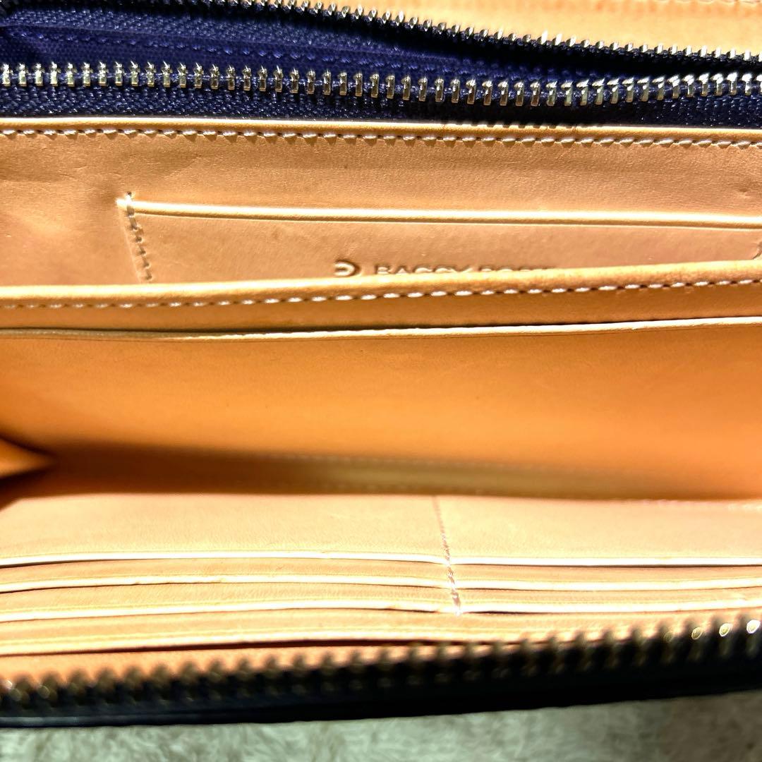 未使　BAGGY PORT KOI レザー ラウンドファスナー　長財布 ペイズリ