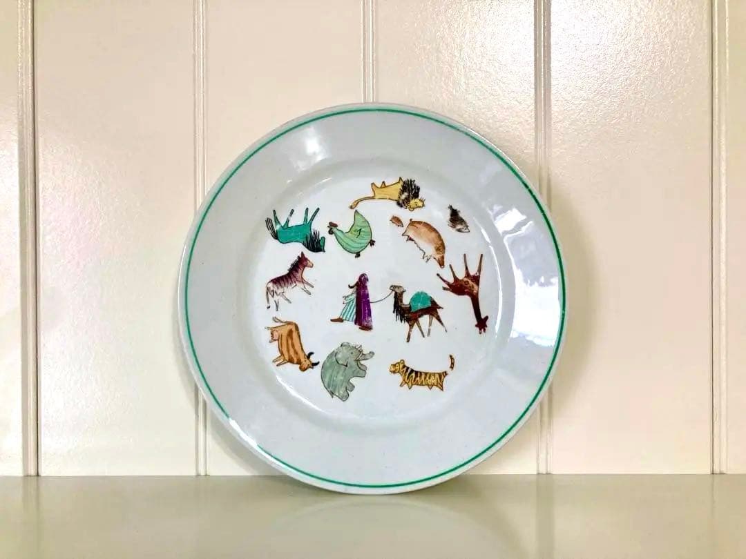ARABIA Made in Finland アンティーク動物イラストの陶器皿
