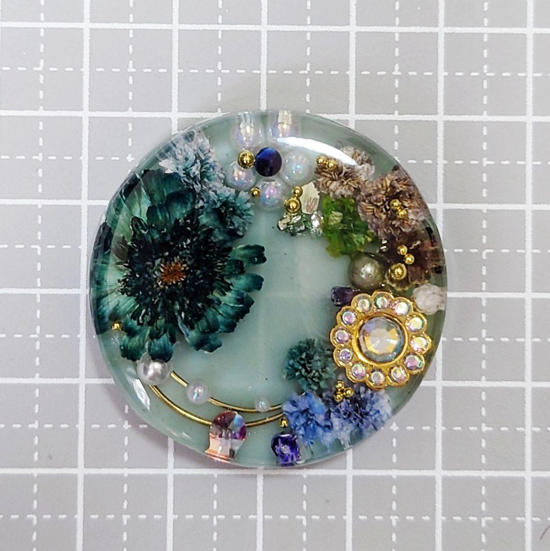 レジン　ドライフラワー　ヘアゴム　ブローチ　ポニーフック　No.240
