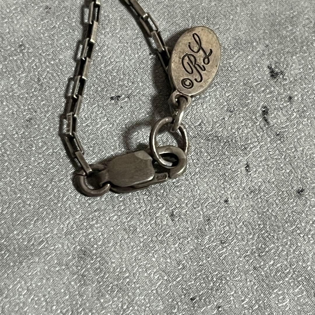 RALPH LAUREN フェザーネックレス　シルバー925　ターコイズ　銀