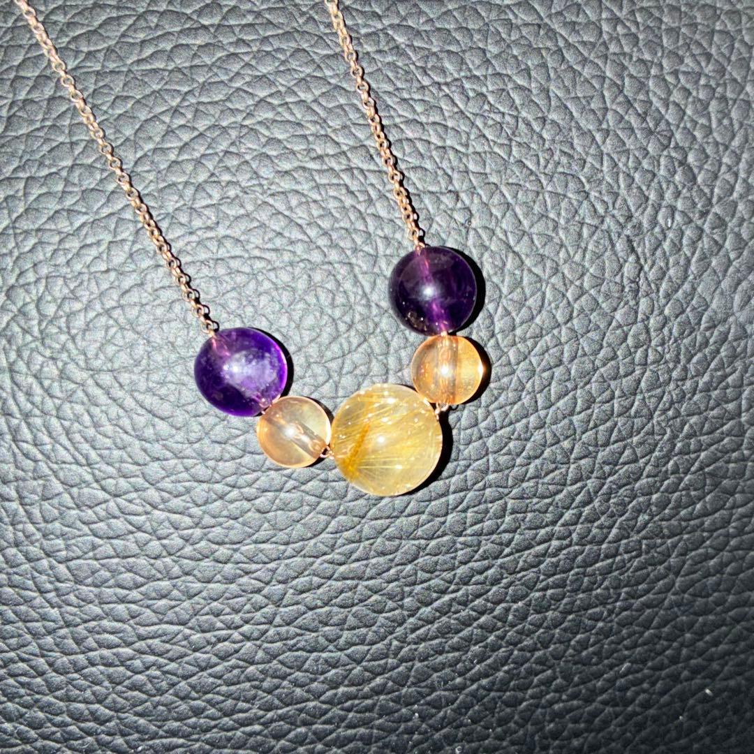 【ルチルとアメジストネックレス】