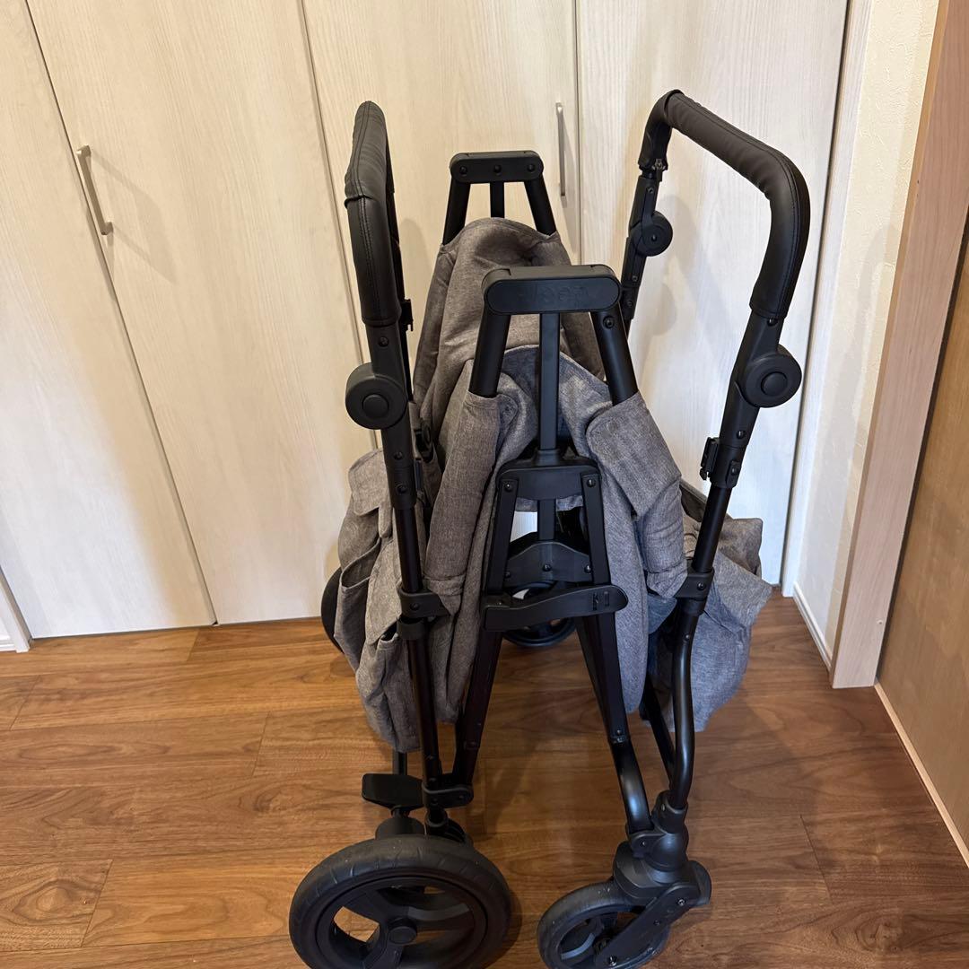 Jeep 二人乗り キャノピーワゴン グレー ベビーカー 大型 ストローラー