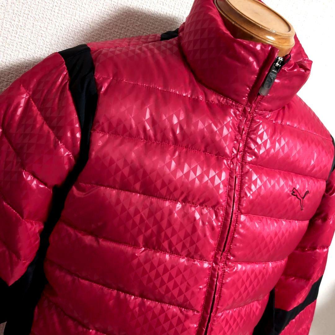 dp2 PUMA GOLF ダウンジャケット 赤×黒 メンズMサイズ
