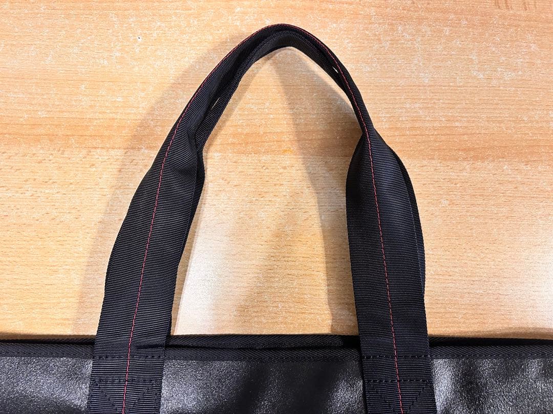 森野帆布　ビジネストートバッグ L 【ブラック×レッド】