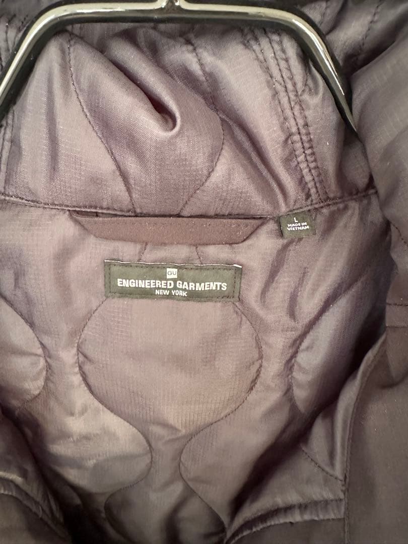 GU×ENGINEERED GARMENTS パデッドシェルパーカ ネイビー L
