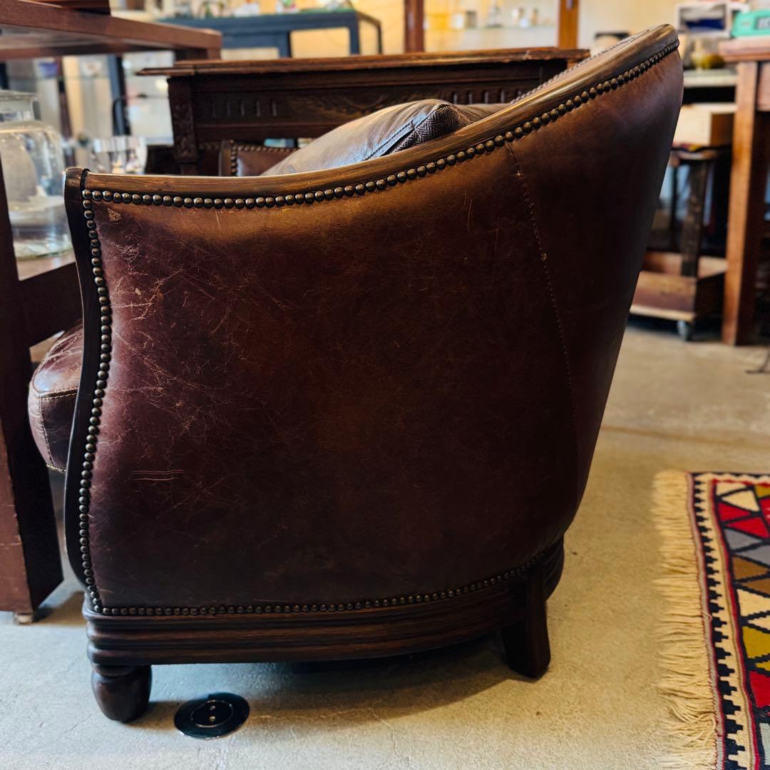 HALO ハロ ヴィンテージ レザー チューバチェア クラブチェア 英国家具