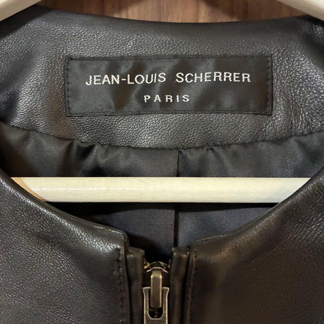 本革 レザージャケット 黒 ブラック Ｌ　JEAN-LOUIS SCHERRER