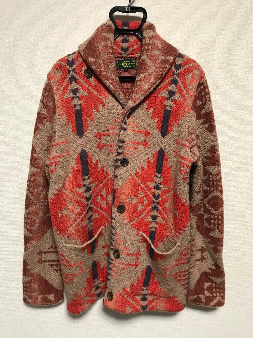 JELADO　ジェラード ラグナ ショールカラー　カーディガン　ネイティブ柄