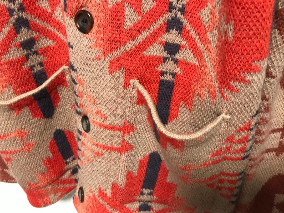 JELADO　ジェラード ラグナ ショールカラー　カーディガン　ネイティブ柄