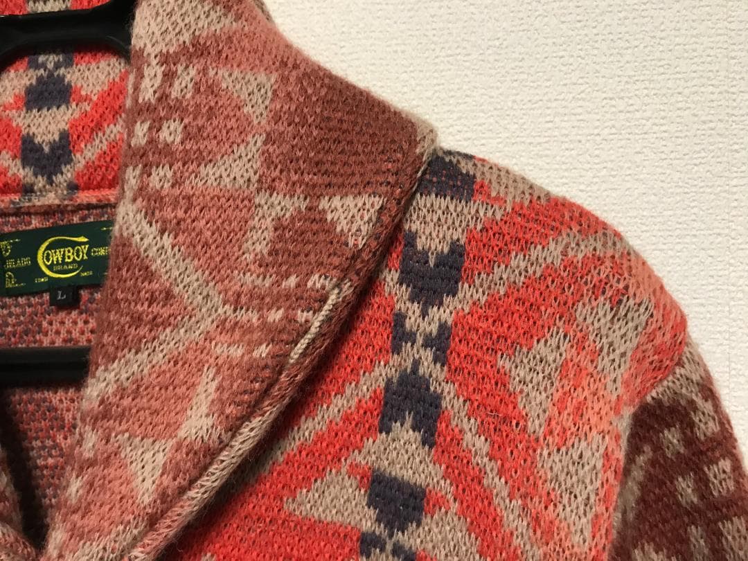 JELADO　ジェラード ラグナ ショールカラー　カーディガン　ネイティブ柄