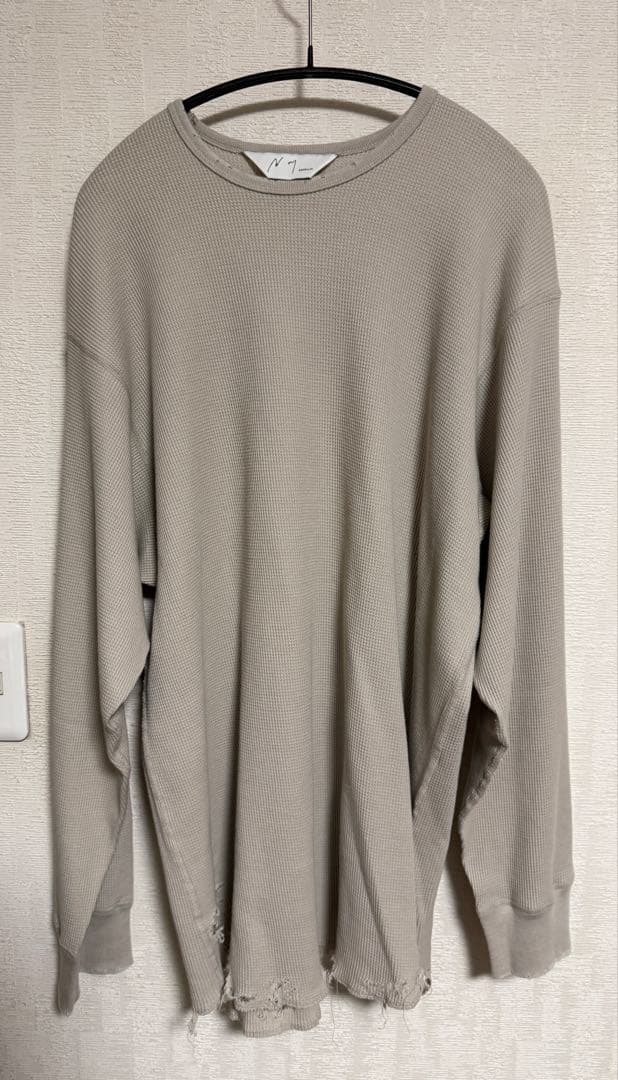 【サイズ1】DAMAGE WAFFLE CREW LS T-SHIRT