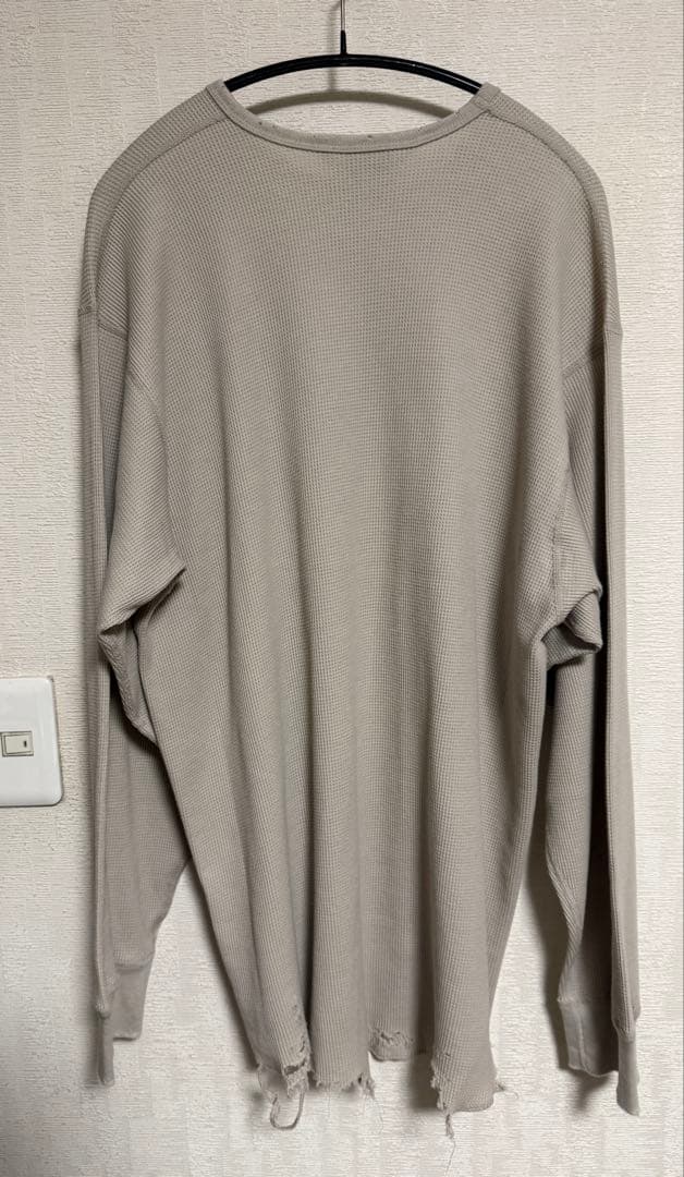 【サイズ1】DAMAGE WAFFLE CREW LS T-SHIRT