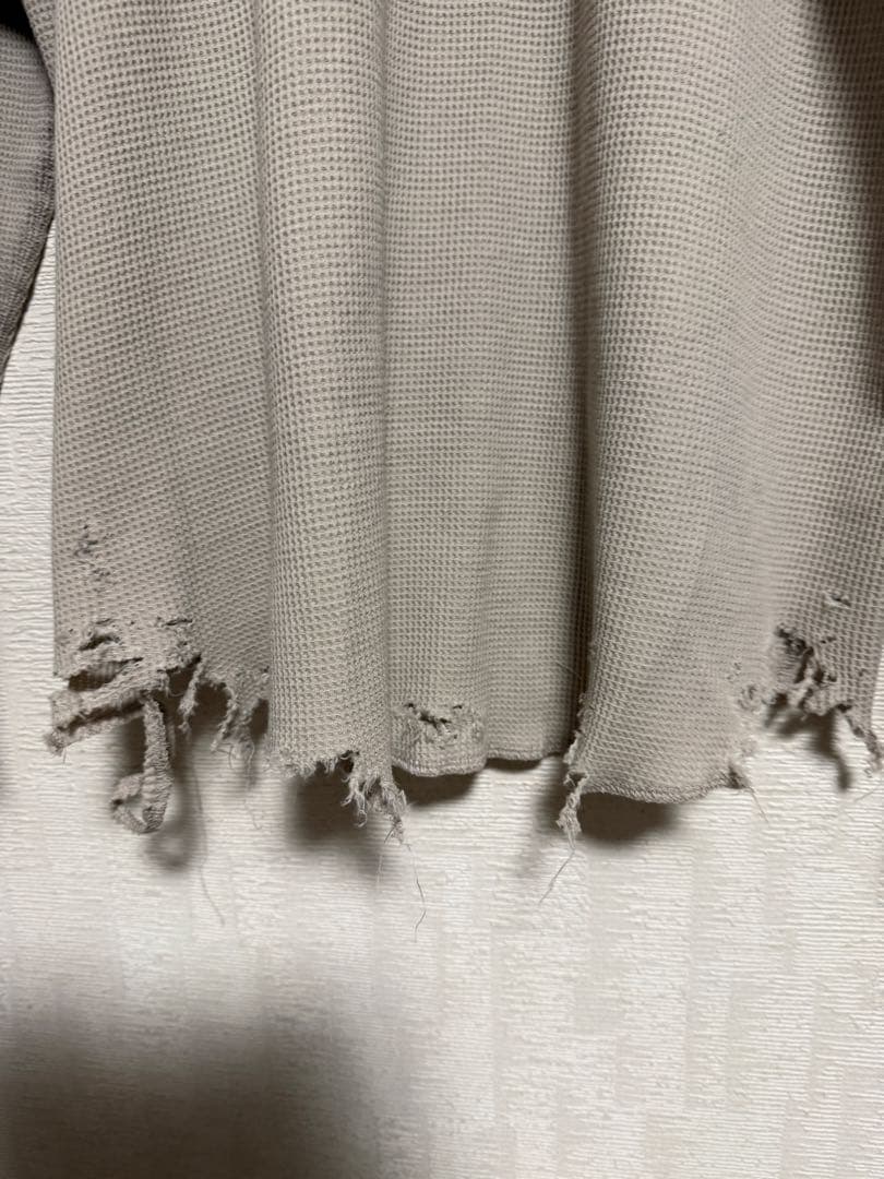 【サイズ1】DAMAGE WAFFLE CREW LS T-SHIRT