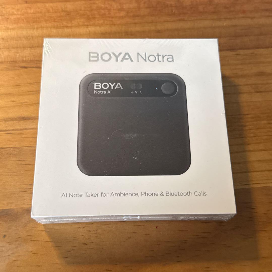 BOYA Notra AIボイスレコーダー 文字起こし ワンタッチ録音 ブラック