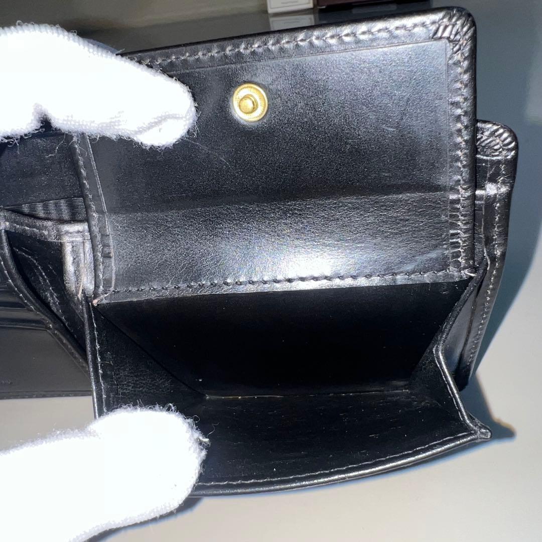 【数回使用程度】ホワイトハウスコックス 二つ折り財布 S7532 ブラック 箱付