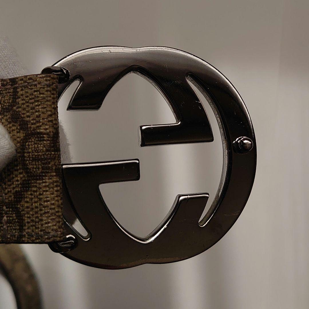 GUCCI メンズベルト GGスプリームインターロッキング 90・36