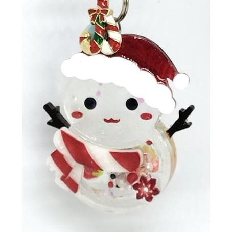 B雪だるまシェイカーキーホルダー　クリスマス　シャカシャカ
