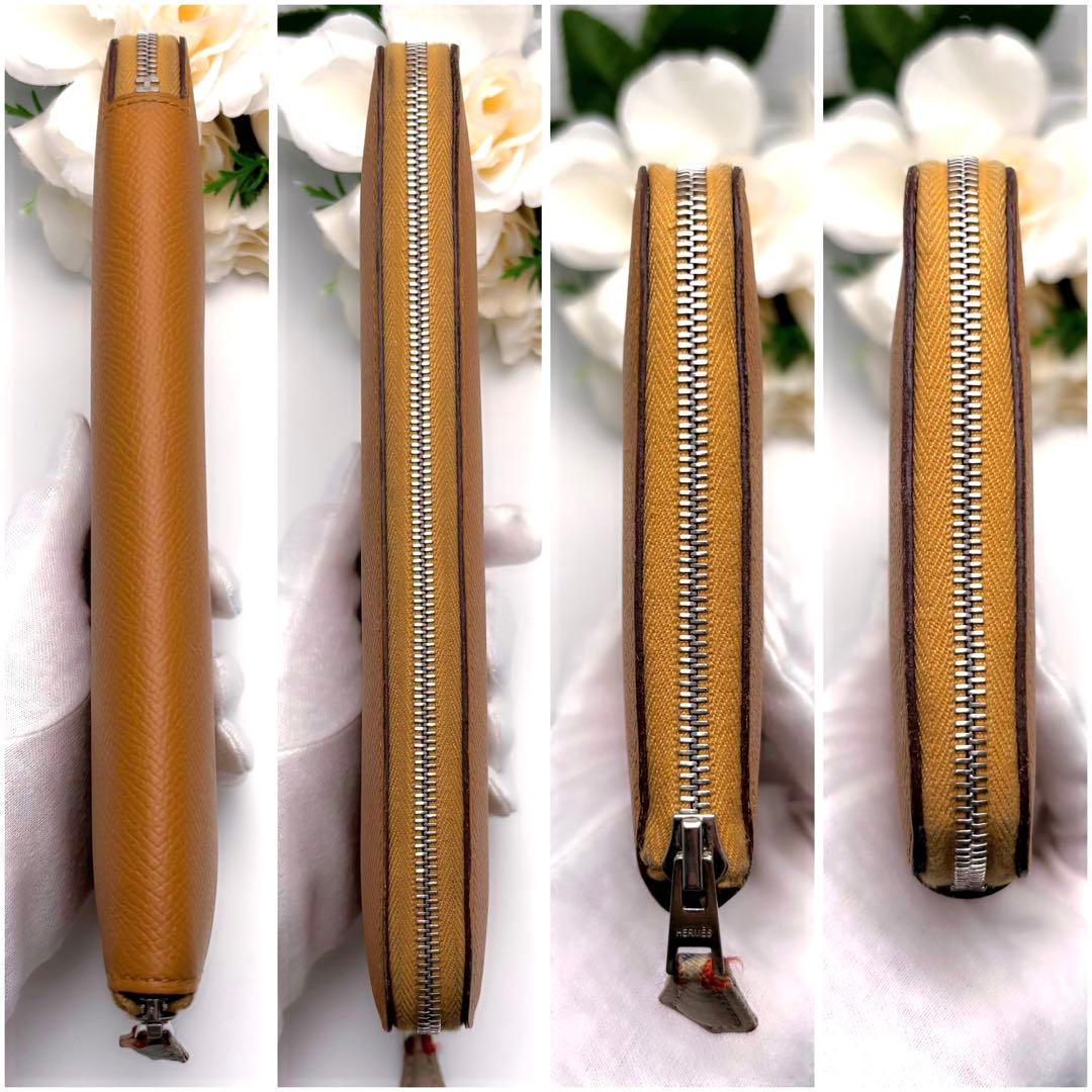 HERMES エルメス アザップ シルクイン ゴールド ブラウン ファスナー