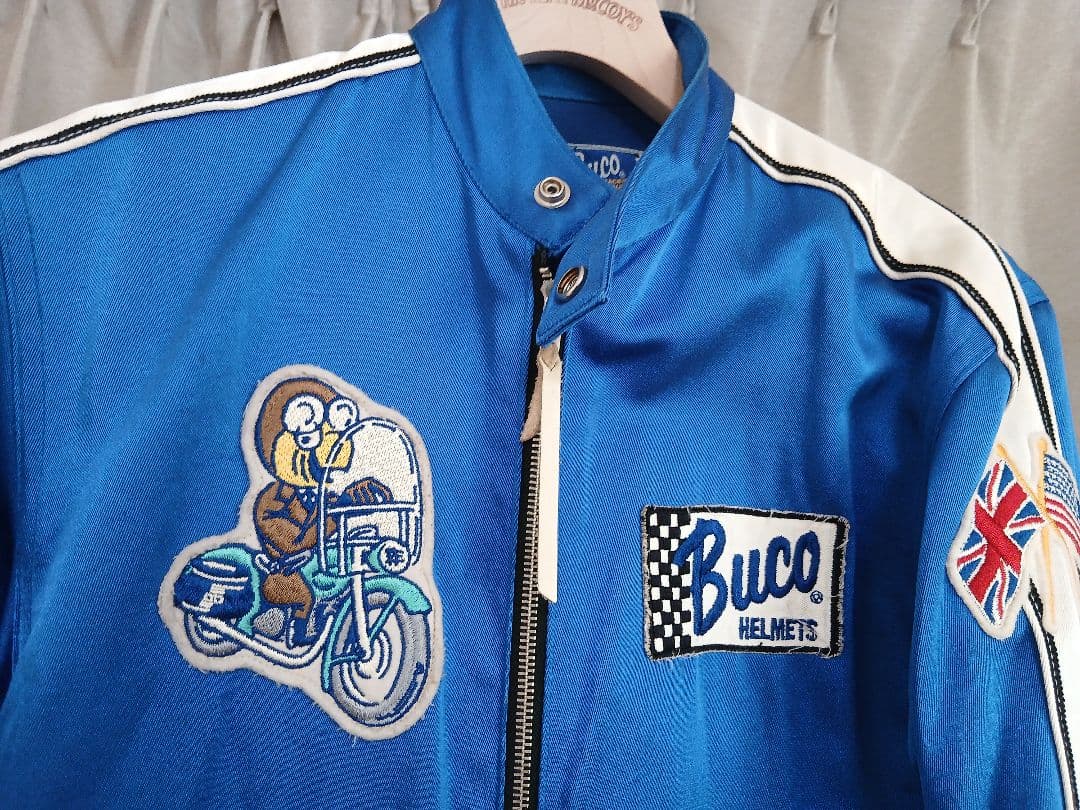BUCO ブコ レーシングジャケット 36 ジョンソンモータース ブルー