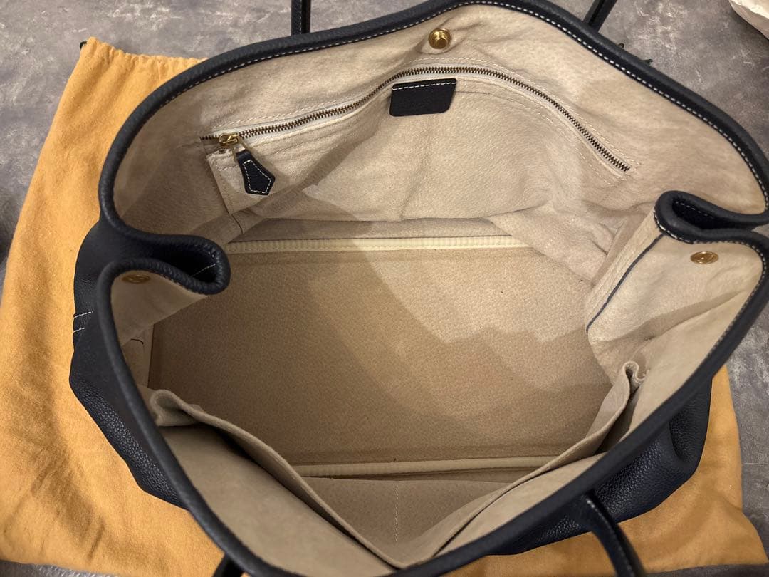 美品 シセイ cisei トートバッグ TOTE 本革　ネイビー