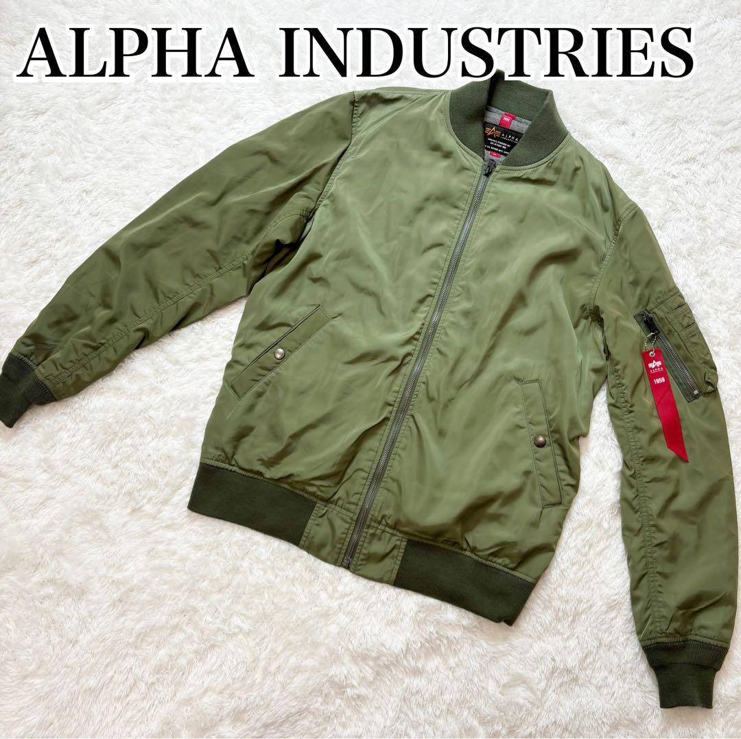 ALPHA MA-1 フライトジャケット オリーブ XL 薄手