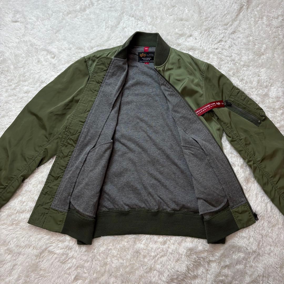ALPHA MA-1 フライトジャケット オリーブ XL 薄手