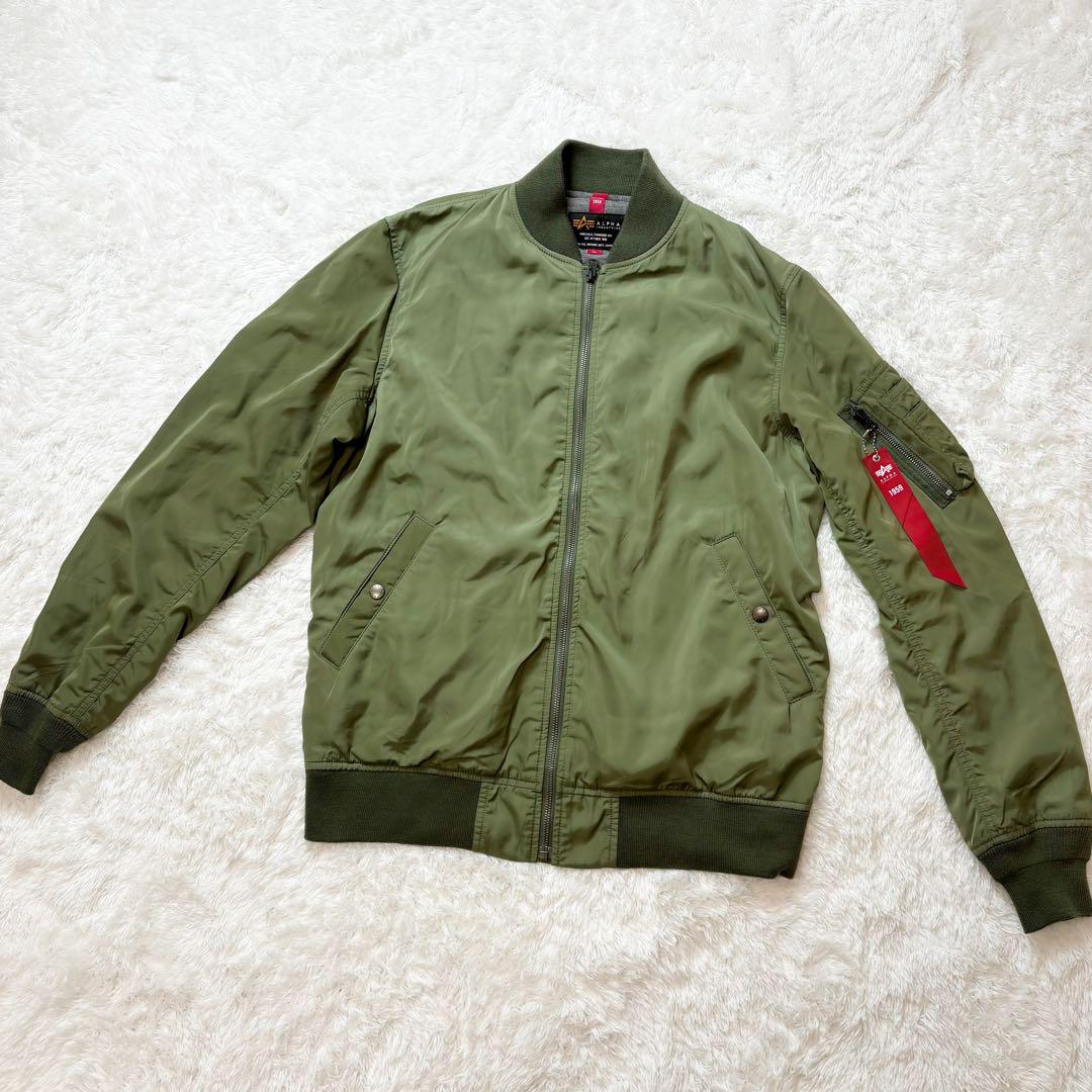 ALPHA MA-1 フライトジャケット オリーブ XL 薄手