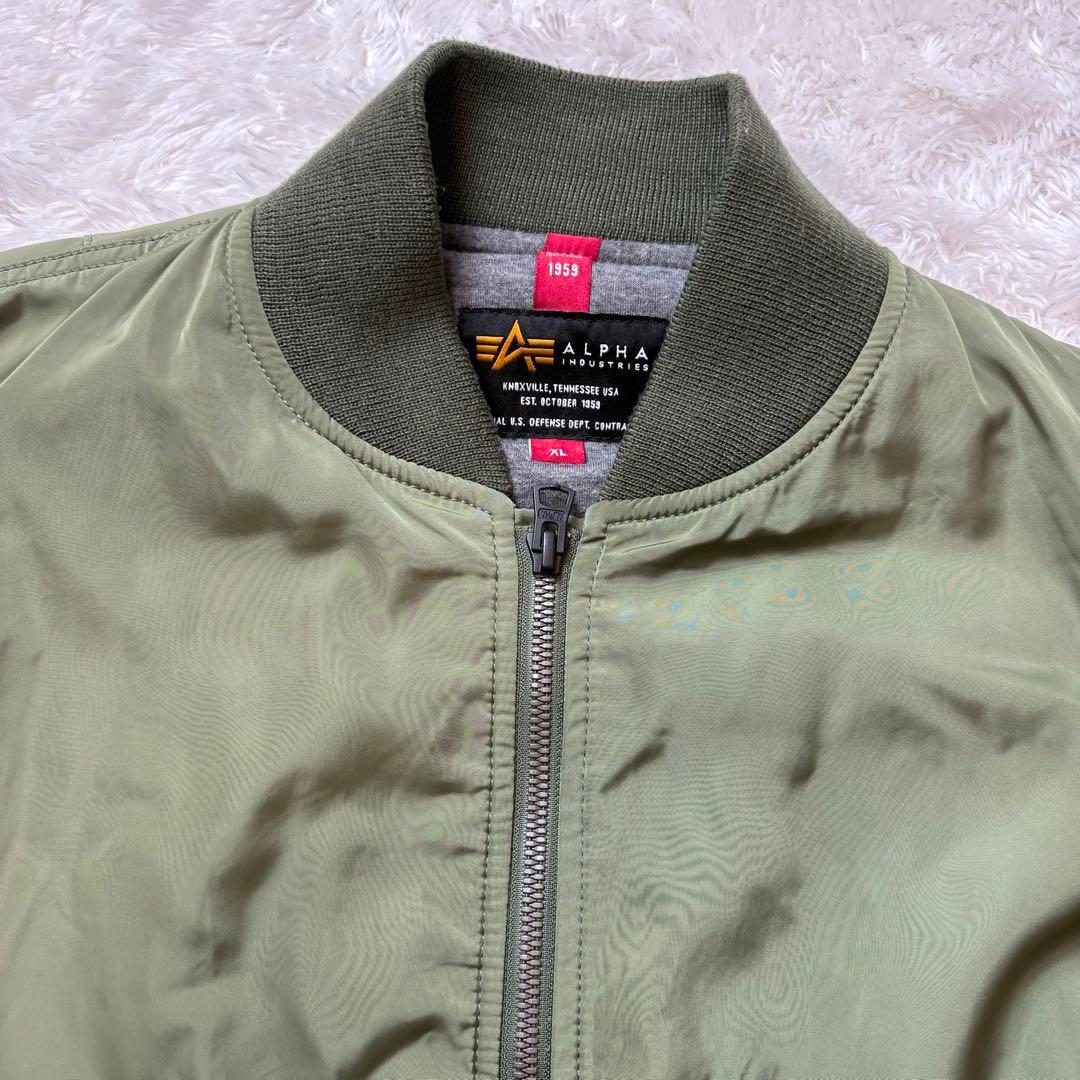 ALPHA MA-1 フライトジャケット オリーブ XL 薄手
