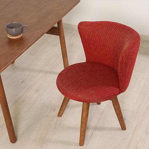 360度回転式チェア コンパクトサイズ 座面高40cm オレンジ