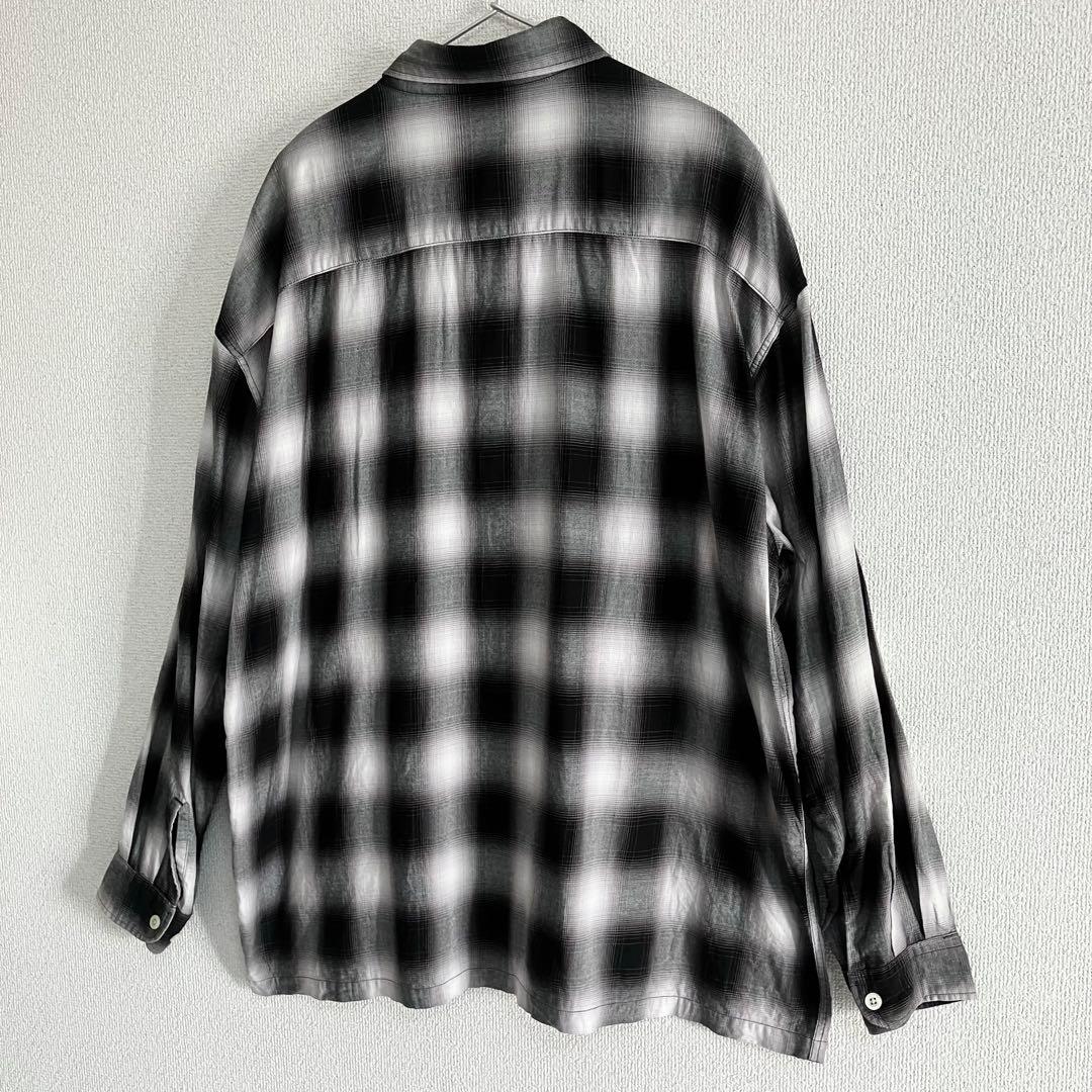 COOTIE Ombre Check L/S Shirt ブラック　L オンブレ